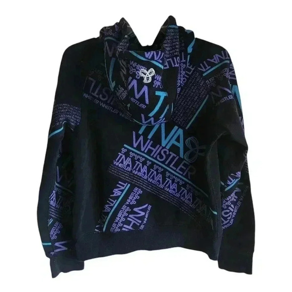 Aritzia TNA hoodie cotton blend sweatshirt Whistler ski snowboard black  wm L - Picture 9 of 12